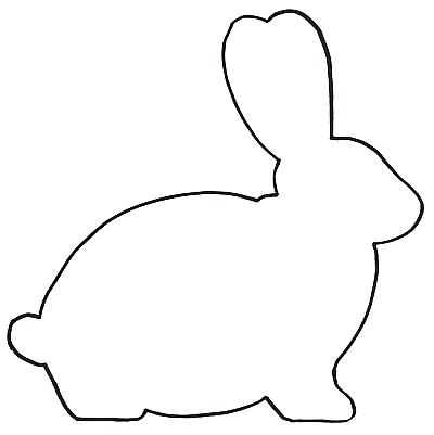 400x401 Outline Of Bunny Vintage Ornaments Easter Bunny Outline Drawing
