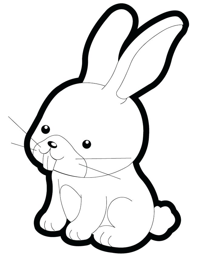 650x841 Rabbit Drawing Outline At Free For Personal Use Stroke Free