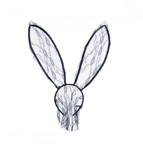 495x500 Rabbit Ears Lace Mask Veil Souq