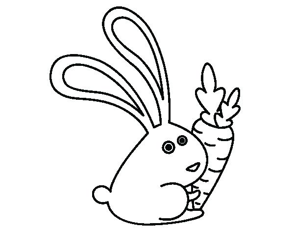 600x470 Easter Bunny With Carrot Coloring Pages