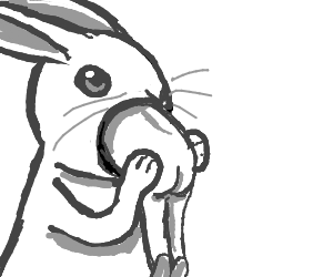 300x250 Rabbit Eating A Human