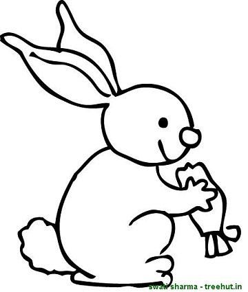 360x425 Rabbit Eating Carrot Coloring Sheet Coloring Pages Rabbit