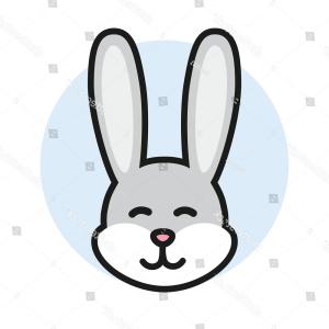 300x300 Cute Bunny Vector Illustration Cute Comic Bunny Drawing Vector