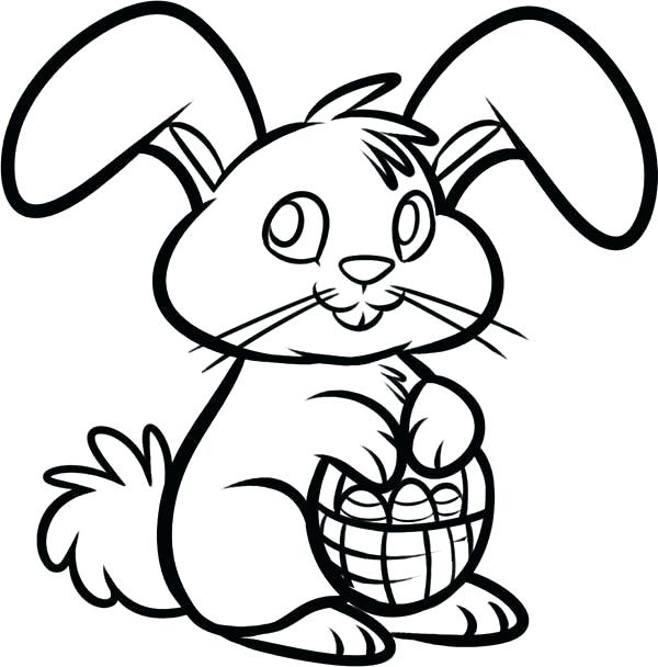 600x608 How To Draw A Easter Rabbit Images Draw Easter Bunny Rabbit