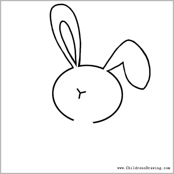 608x608 Simple Line Drawing For A Lovely Rabbit