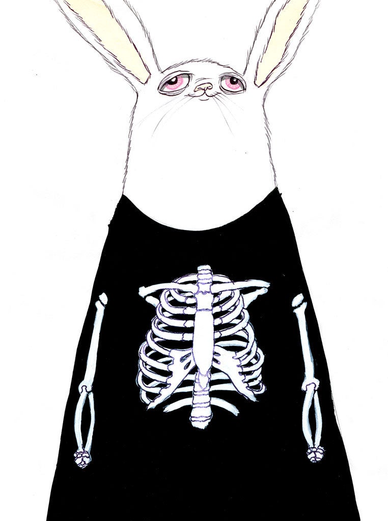 762x1024 Skeleton Shirt Bunny Etsy