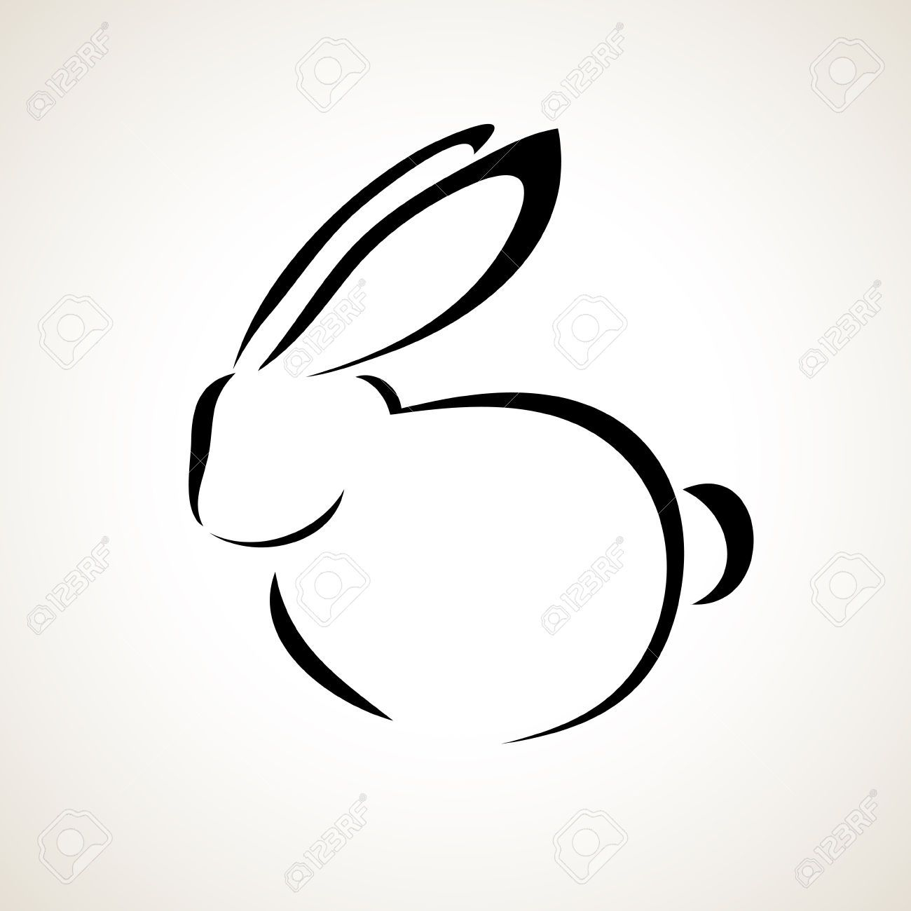 1300x1300 Huge Collection Of 'rabbit Drawing Outline' Download More Than