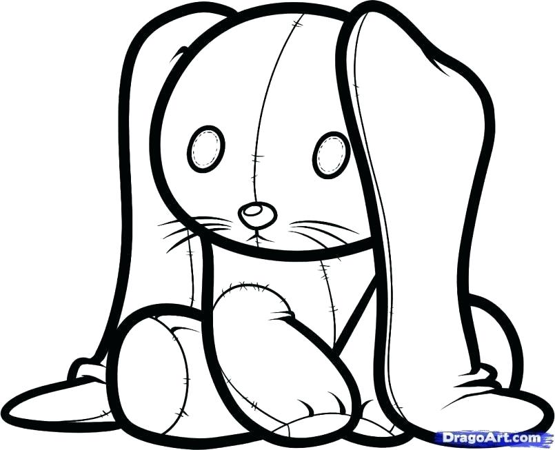805x653 Simple Bunny Drawing