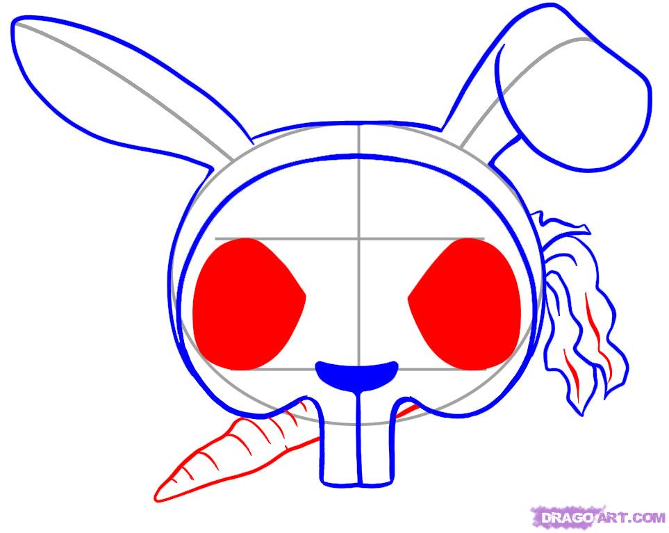 963x767 Draw A Rabbit Skull, Step