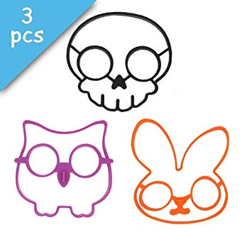 355x355 Set Of Funny Silicone Fried Egg Ring Mold Skull Owl Rabbit Shape
