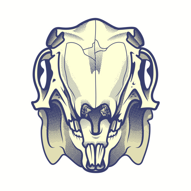 630x630 Halftone Rabbit Skull