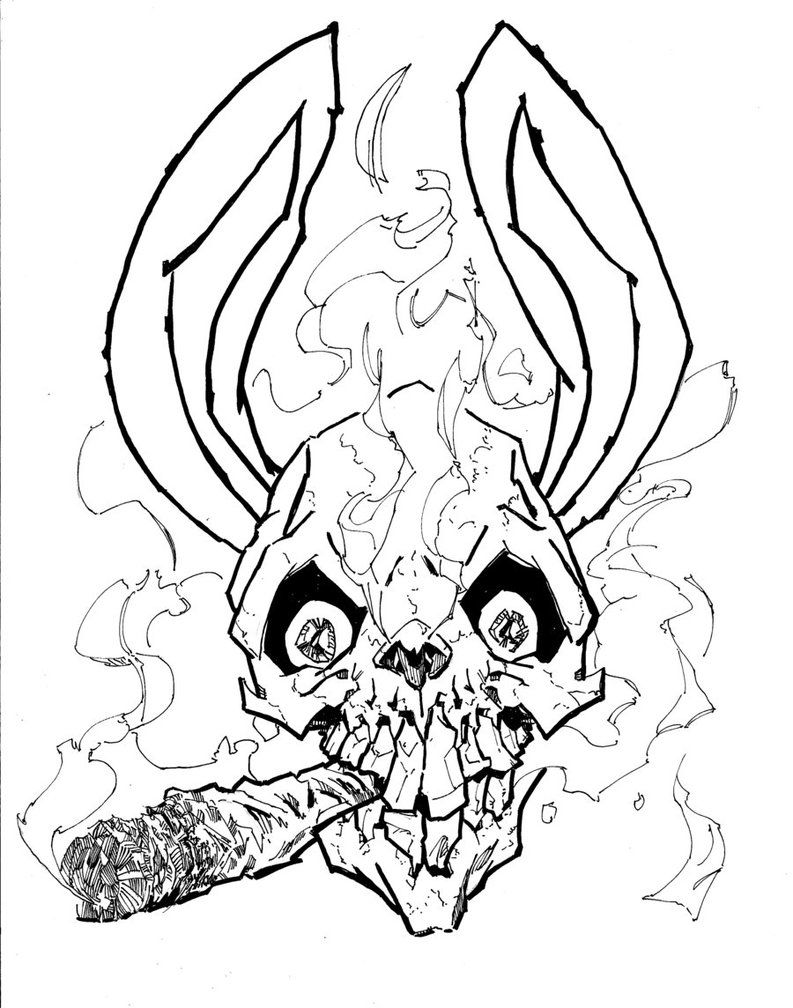 793x1008 Bunny Skull Tattoo Skull, Tattoo Designs, Tattoos