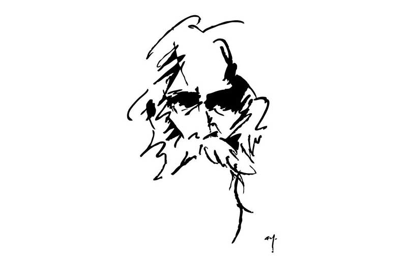 Rabindranath Tagore Portrait Sketch