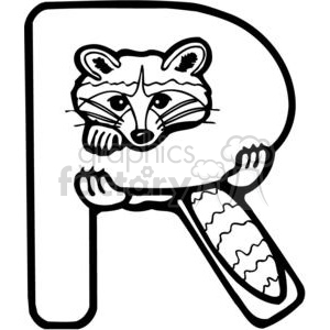 300x300 Letter R Raccoon Clipart Royalty Free Clipart