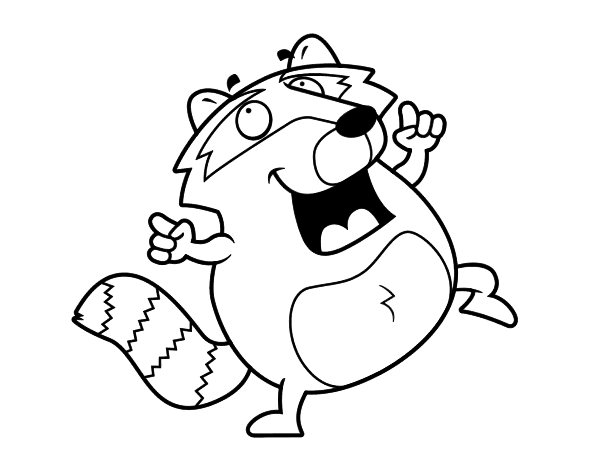 600x470 Drawing Raccoon Coloring Page, Picture