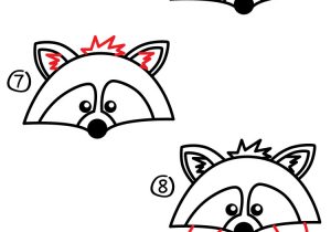 300x210 Raccoon Drawing Step