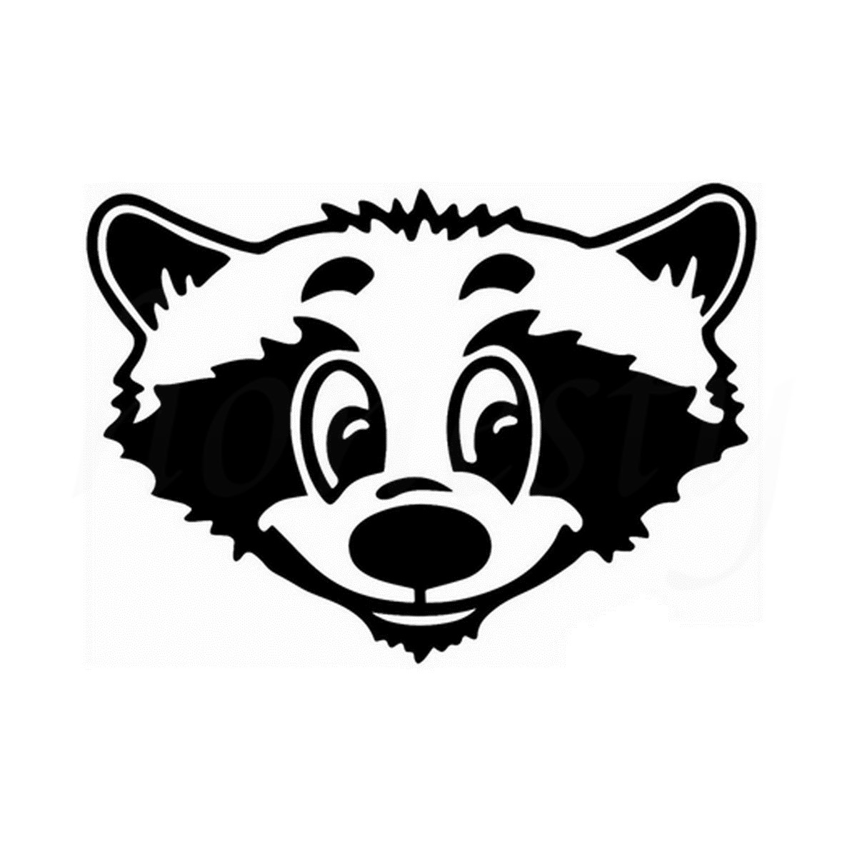 1200x1200 Cute Raccoon Face Car Sticker Truck Bumper Van Window Door Glass