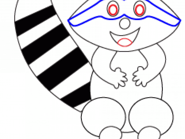 640x480 Drawn Raccoon Tree Drawing