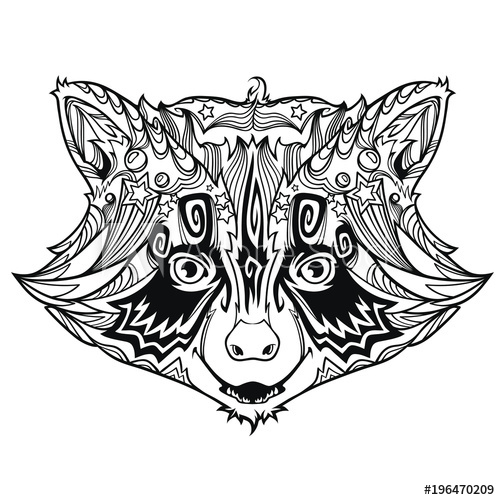 Raccoon Line Drawing | Free download on ClipArtMag