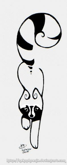 236x578 raccoon modified raccoons punyas raccoon tattoo, tattoos