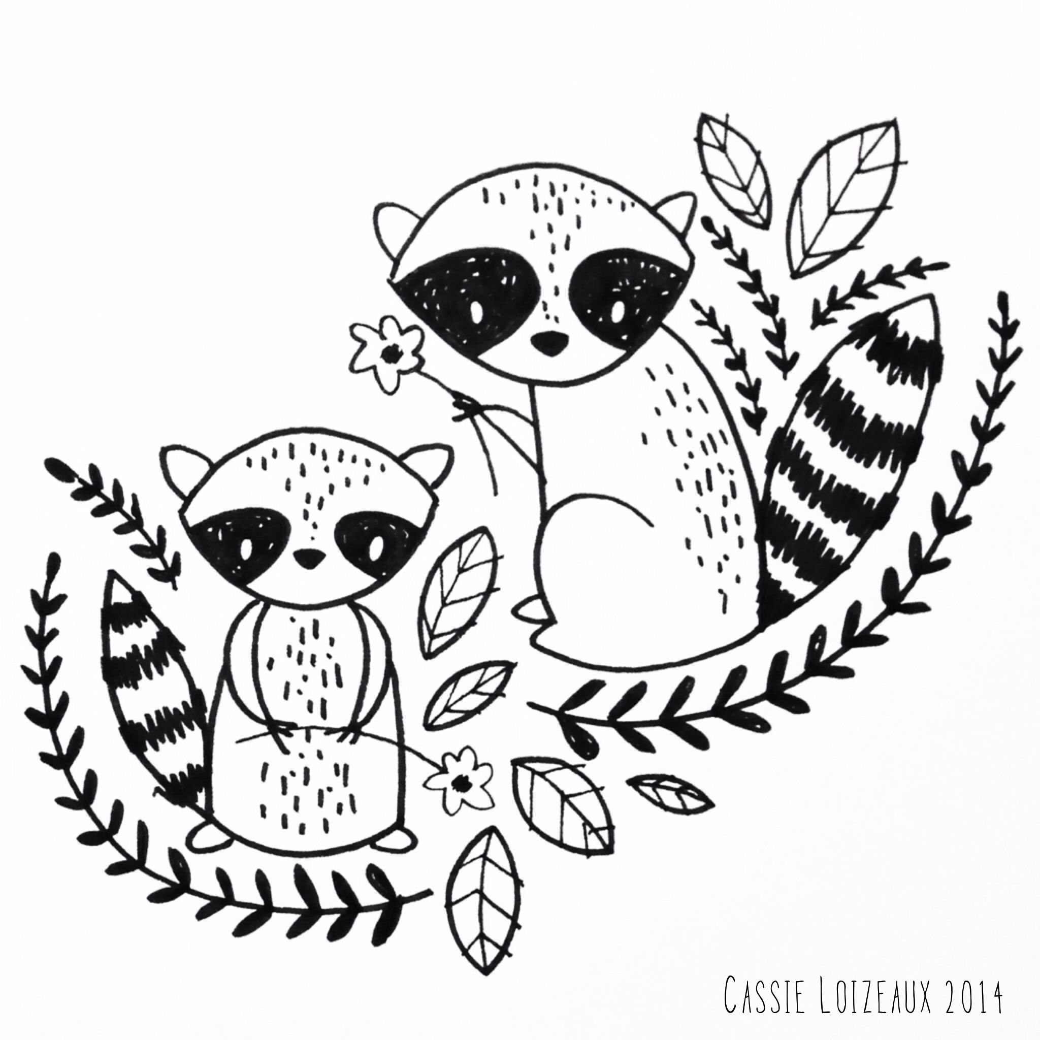 2048x2048 Raccoons Day Of Yearlong Sketchbook Project Cassie Loizeaux