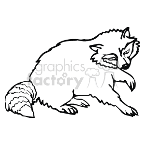 300x300 Black And White Raccoon Clipart Royalty Free Clipart