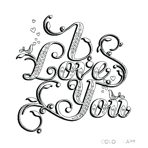 503x503 Drawing Of I Love You On A Heart Printable Drawing Love Heart
