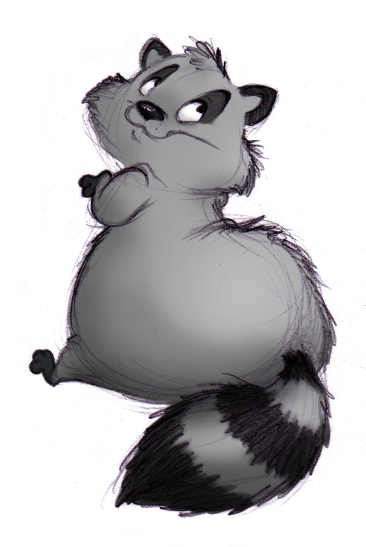 520x776 Raccoon Goodness Colored Pencil Artwork