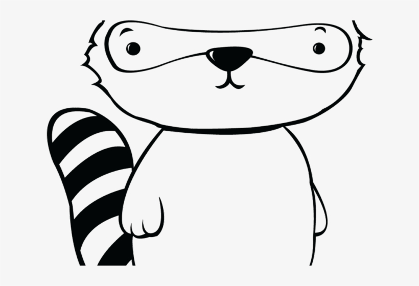 820x560 Raccoon Clipart Black And White