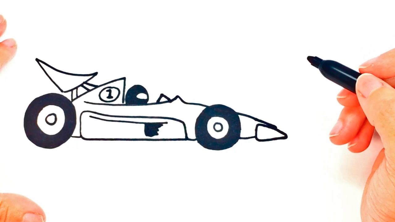 1280x720 How To Draw A Race Car Step