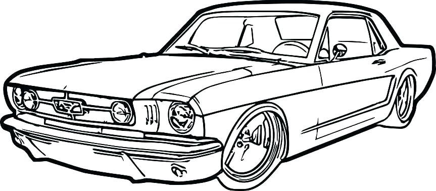 863x378 Car Coloring Pages Sports Car Drawing At Free For Personal Use