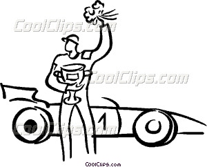 300x242 Race Car Driver With His Car Vector Clip Art