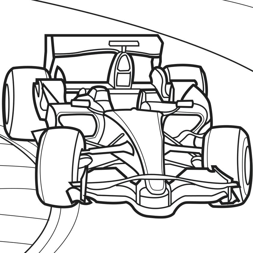 842x842 Race Car Coloring
