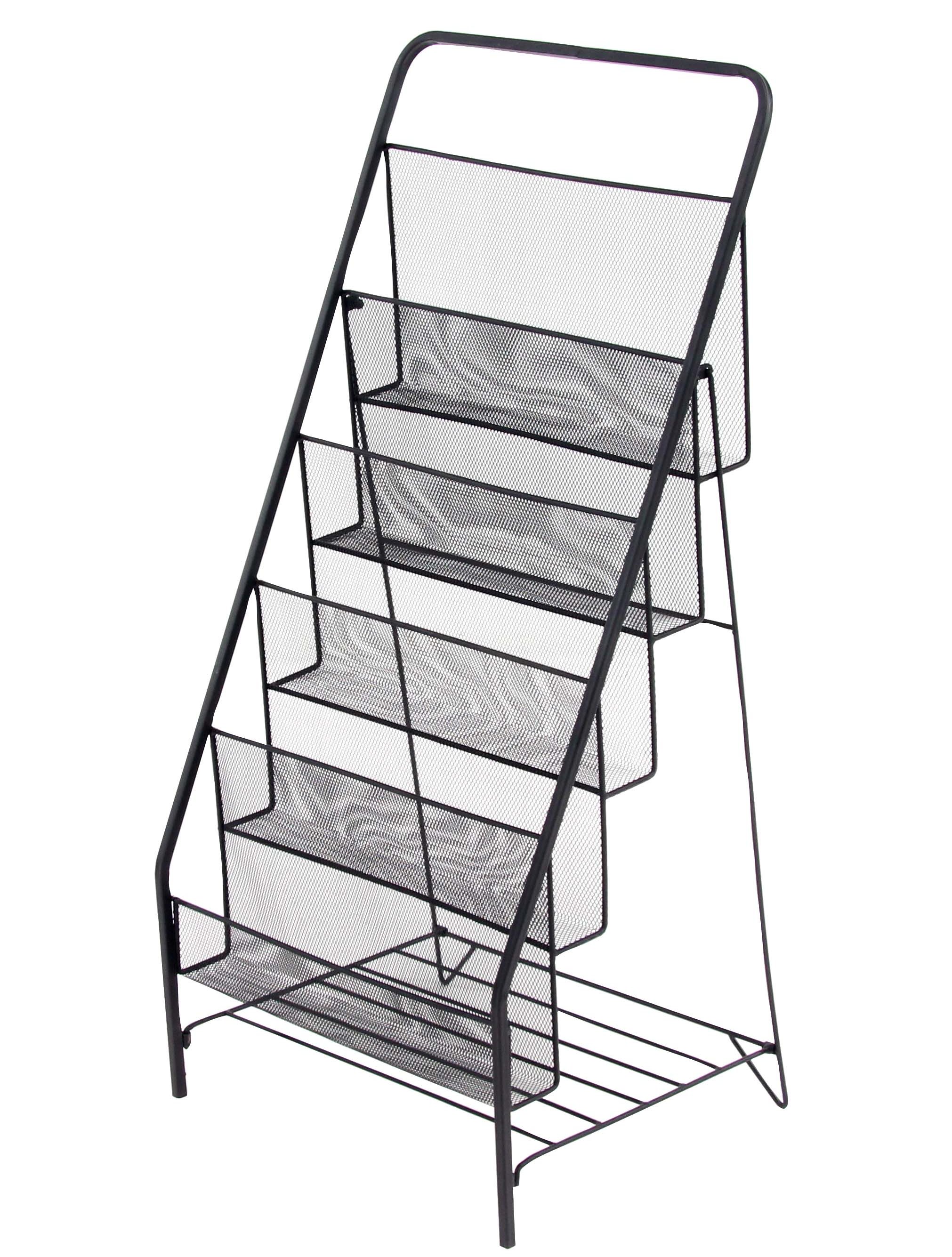2022x2670 Cole Grey Industrial Tiered Magazine Rack Reviews Wayfair Ca