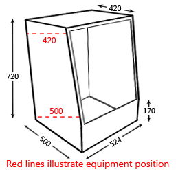 256x256 Inch Angled Rack Pod