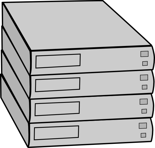 600x570 Stacked Servers Without Rack Clip Art Free Vector In Open Office