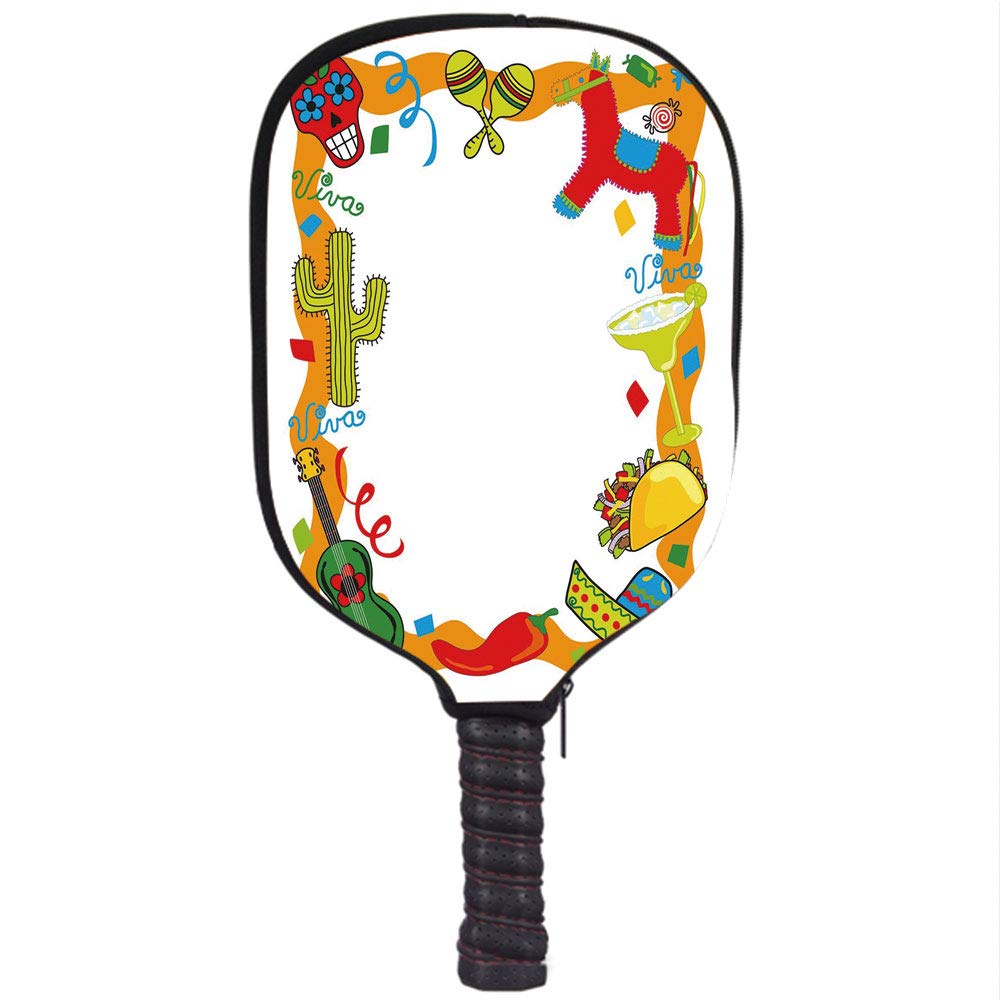 1000x1000 Iprint Neoprene Pickleball Paddle Racket Cover Case