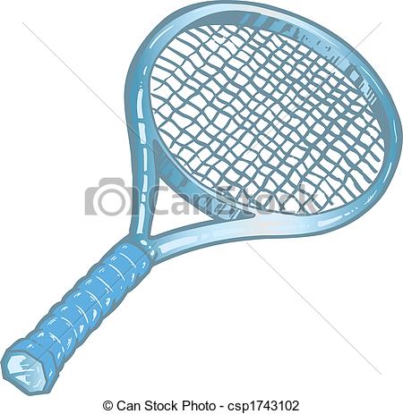 450x463 Silver Tennis Racket Illustration Clip Art