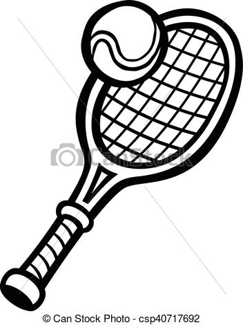 352x470 Tennis Racquet And Ball Clip Art Tennis Racket Drawing
