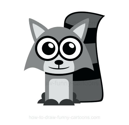 500x486 Draw Racoon
