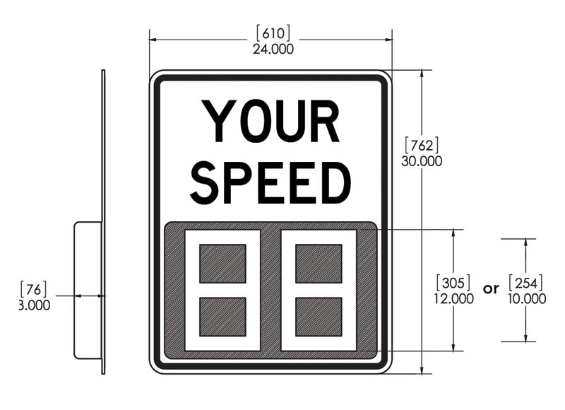 800x580 Radar Speed Sign On Traffic Post Trafic Innovation