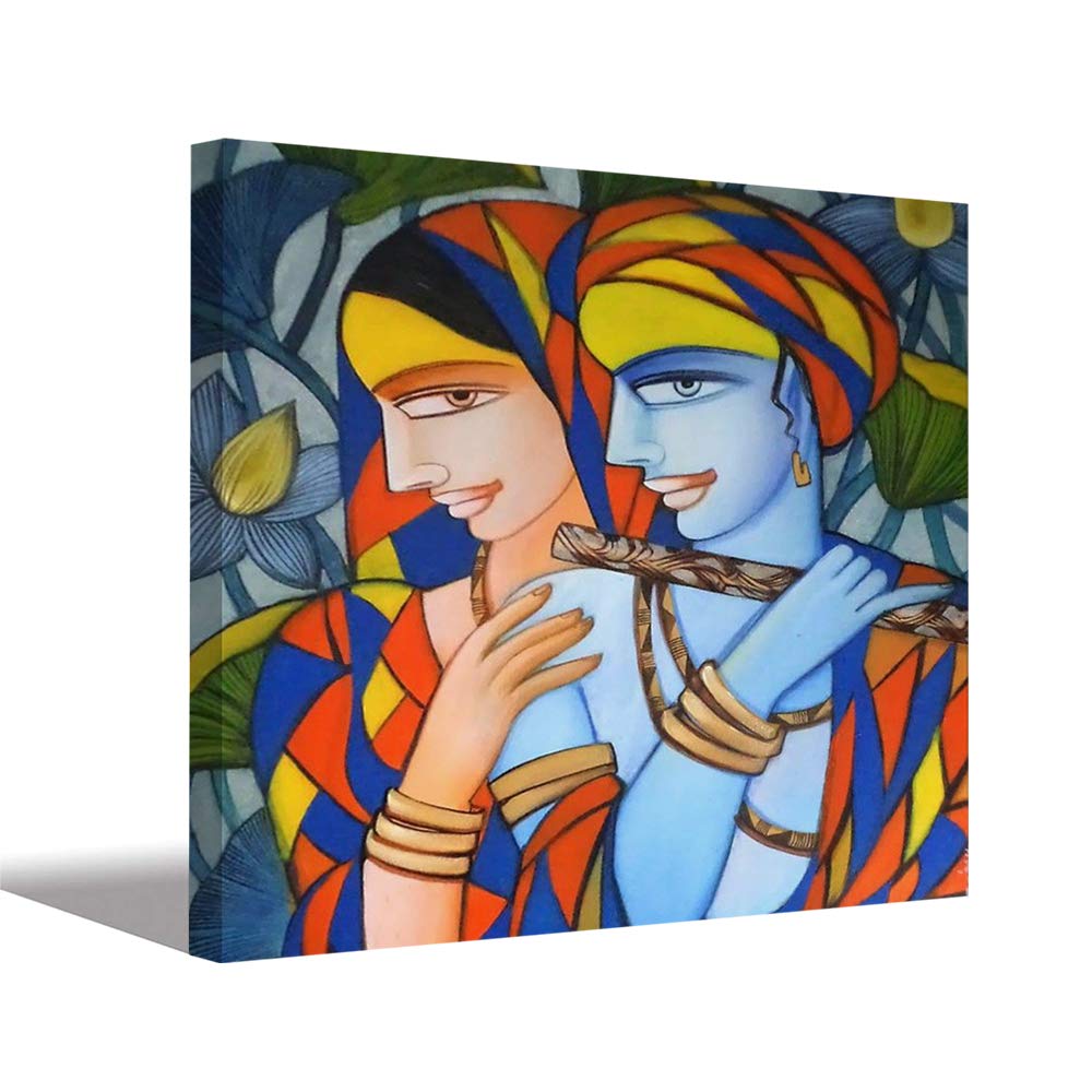 1000x1000 Aart Store Canvas Painting Beautiful Radha Krishna Modern Art Wall