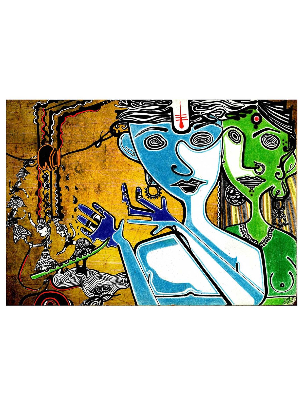 1200x1600 canvas art,art print,krishna radha,krishna leela,indian mythology