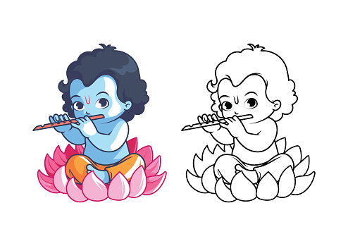 494x349 Baby Krishna Clipart