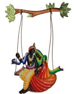 236x300 Ecraftindia Radha Krishna On Swing Wall Hanging Showpiece Cm
