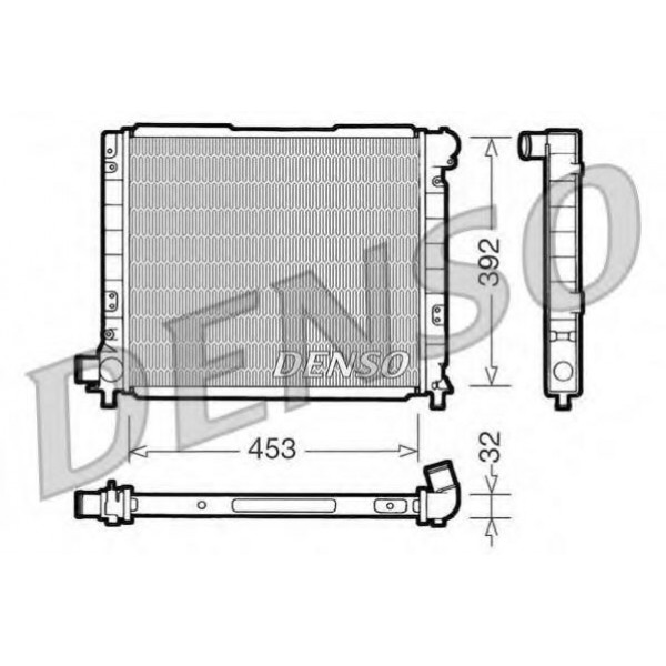 600x600 radiator, engine cooling denso