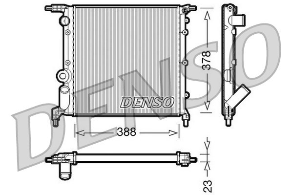 598x399 radiator, engine cooling denso