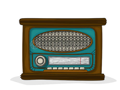 500x375 Cartoon Radio Drawing
