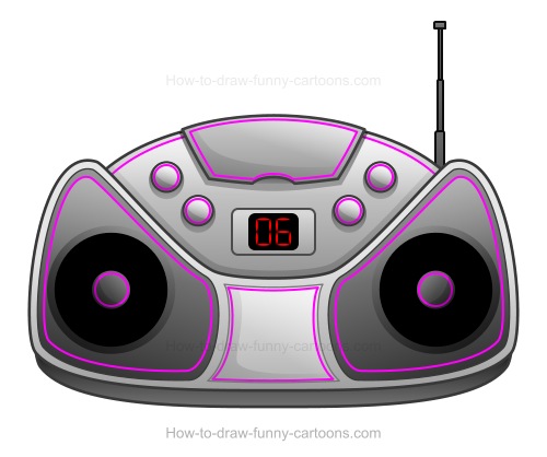 500x418 How To Draw A Cartoon Radio
