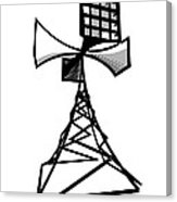 163x186 siren radio tower wood print